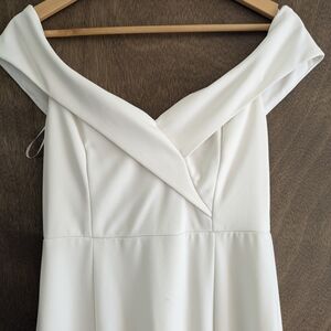 Elegant Off-Shoulder White Dress